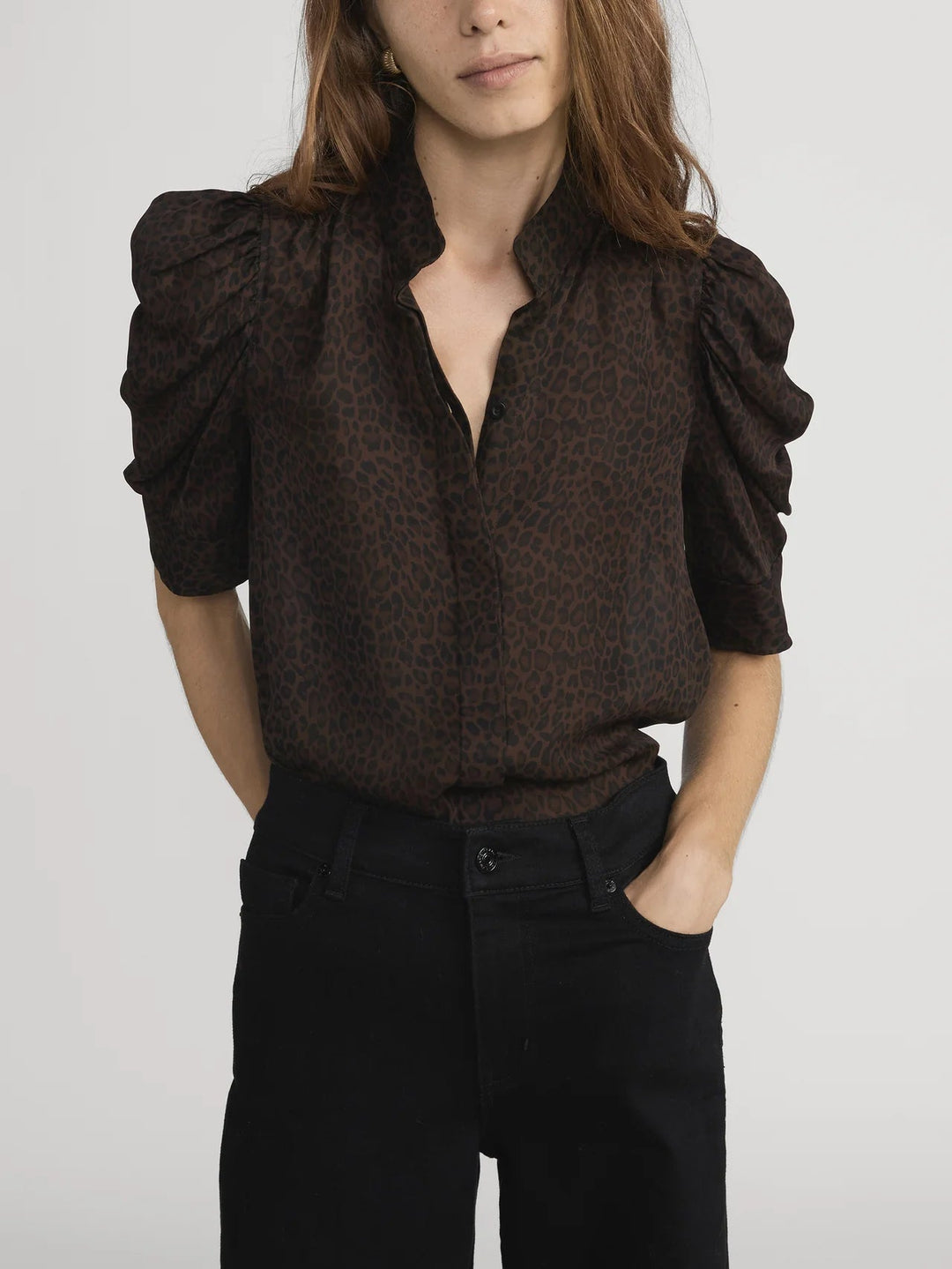 Frame - Leopard Gillian Top - Kalifornia Jean Bar