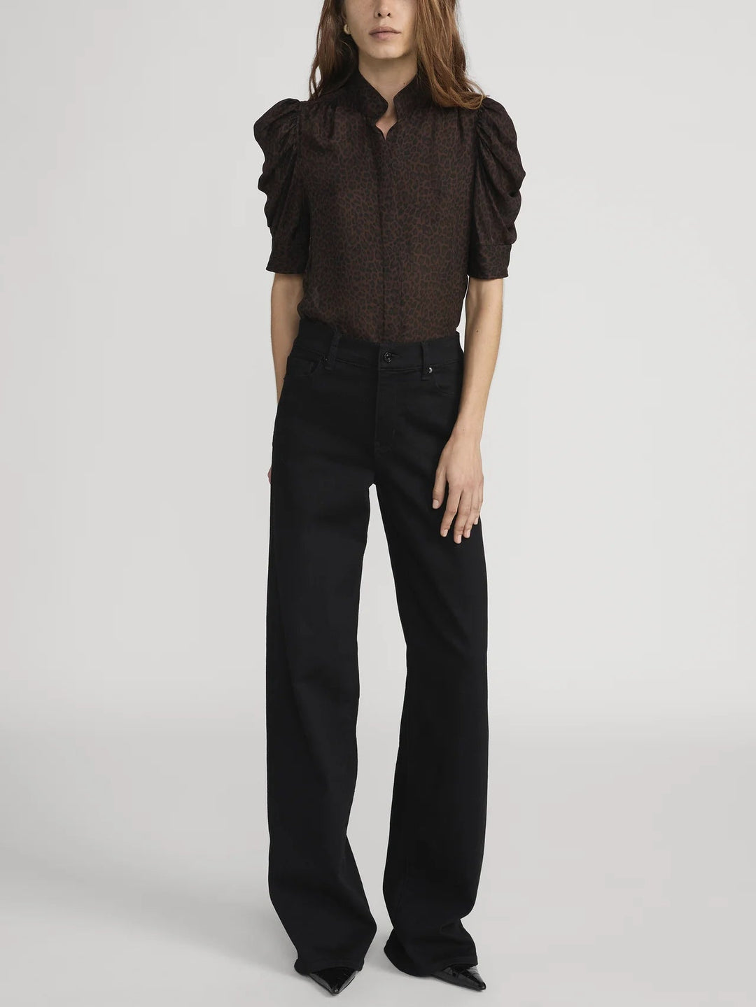 Frame - Leopard Gillian Top - Kalifornia Jean Bar