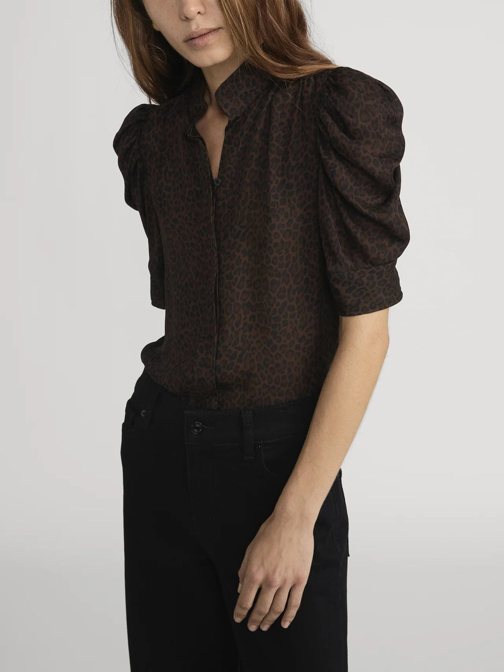 Frame - Leopard Gillian Top - Kalifornia Jean Bar
