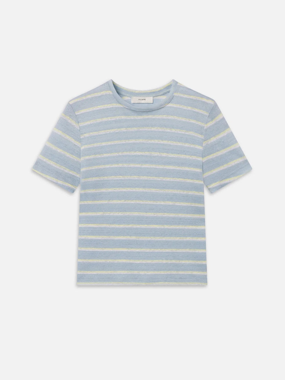 Frame - Linen Baby Tee Chambray Blue Multi - Kalifornia Jean Bar