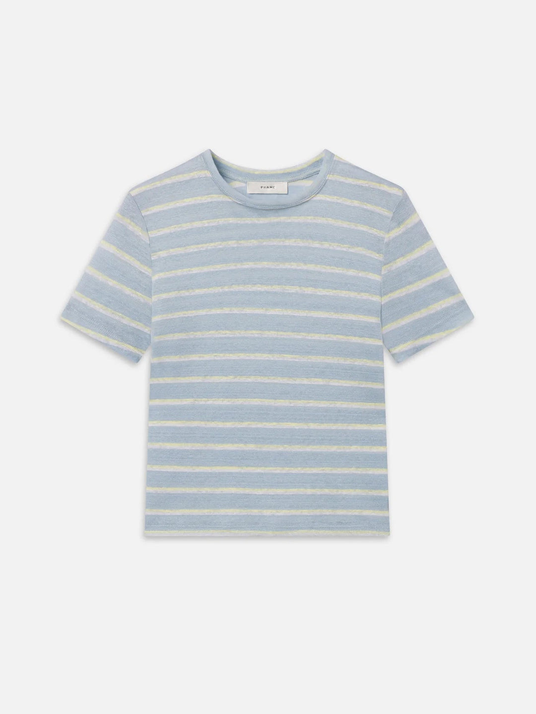 Frame - Linen Baby Tee Chambray Blue Multi - Kalifornia Jean Bar