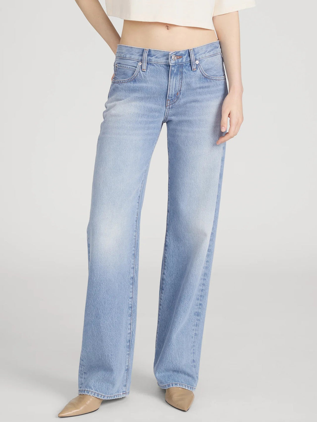Frame - The Saturday Straight Leg in Static - Kalifornia Jean Bar