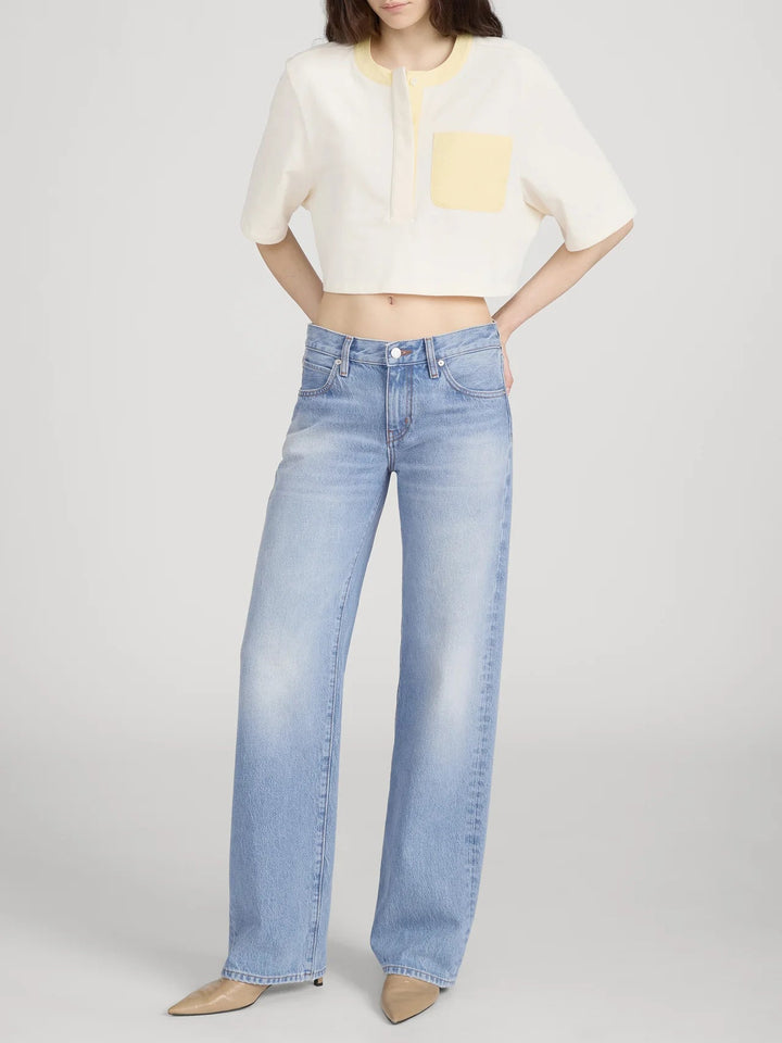 Frame - The Saturday Straight Leg in Static - Kalifornia Jean Bar