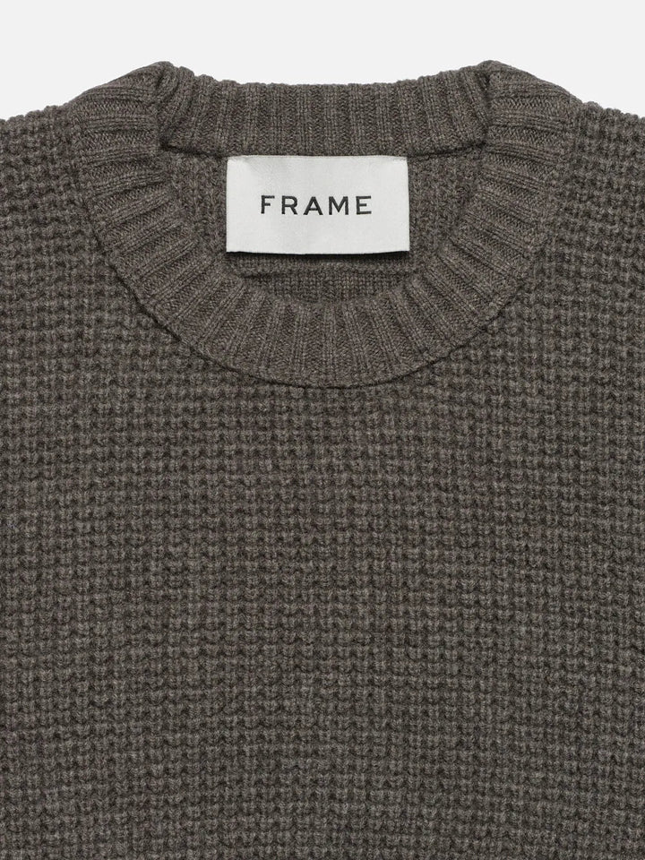 Frame - Wool Crewneck Sweater in Mole - Kalifornia Jean Bar