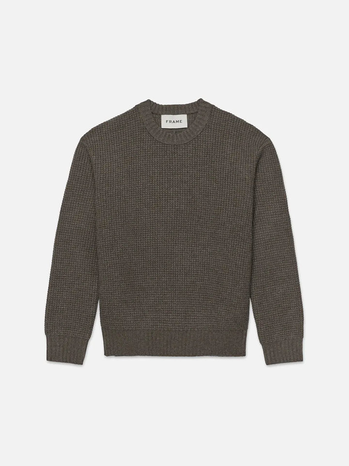 Frame - Wool Crewneck Sweater in Mole - Kalifornia Jean Bar