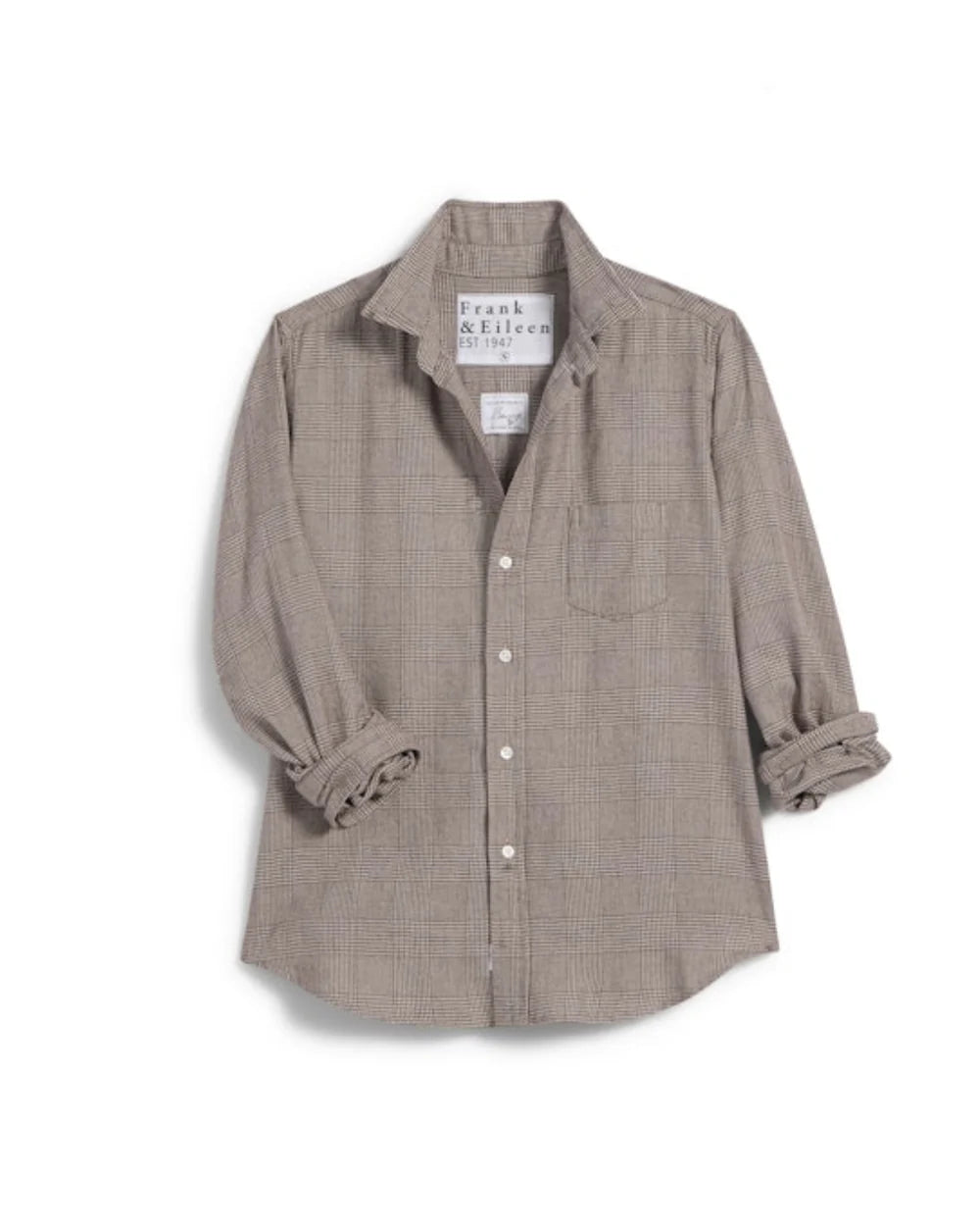 Frank & Eileen - Brown Herringbone Barry Tailored Button - Up Shirt - Kalifornia Jean Bar Frank & Eileen - Brown Herringbone Barry Tailored Button - Up Shirt