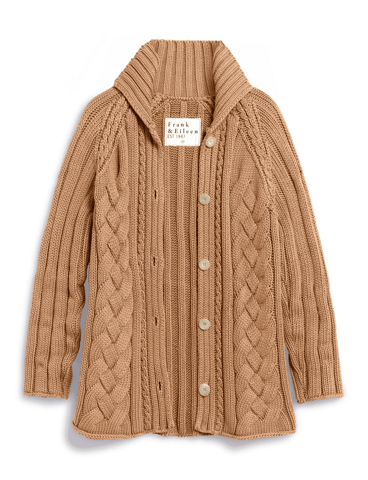 Frank & Eileen - Camel Cotswolds Cardigan - Kalifornia Jean Bar