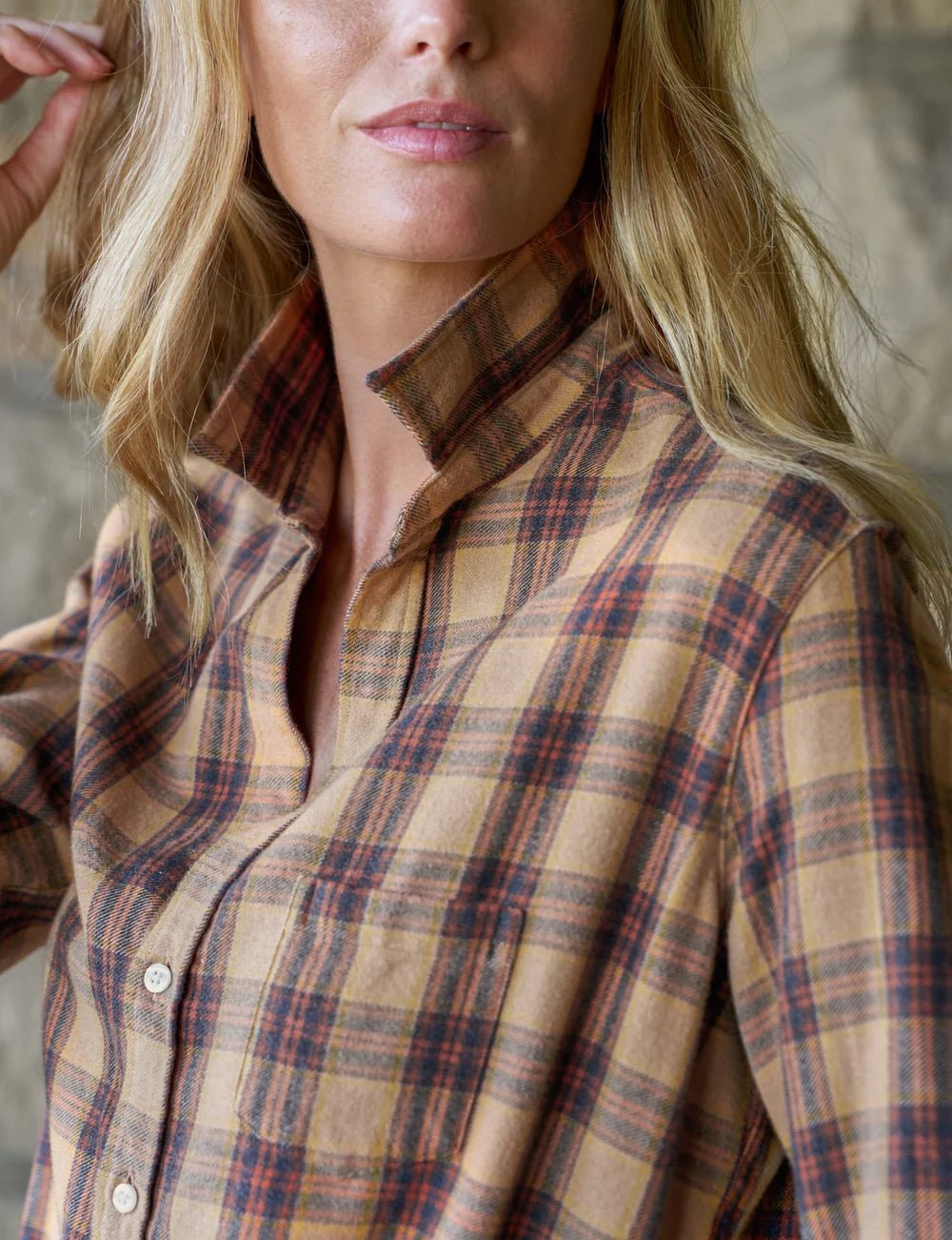 Frank & Eileen - Eileen Gold Brown Black Plaid - Kalifornia Jean Bar