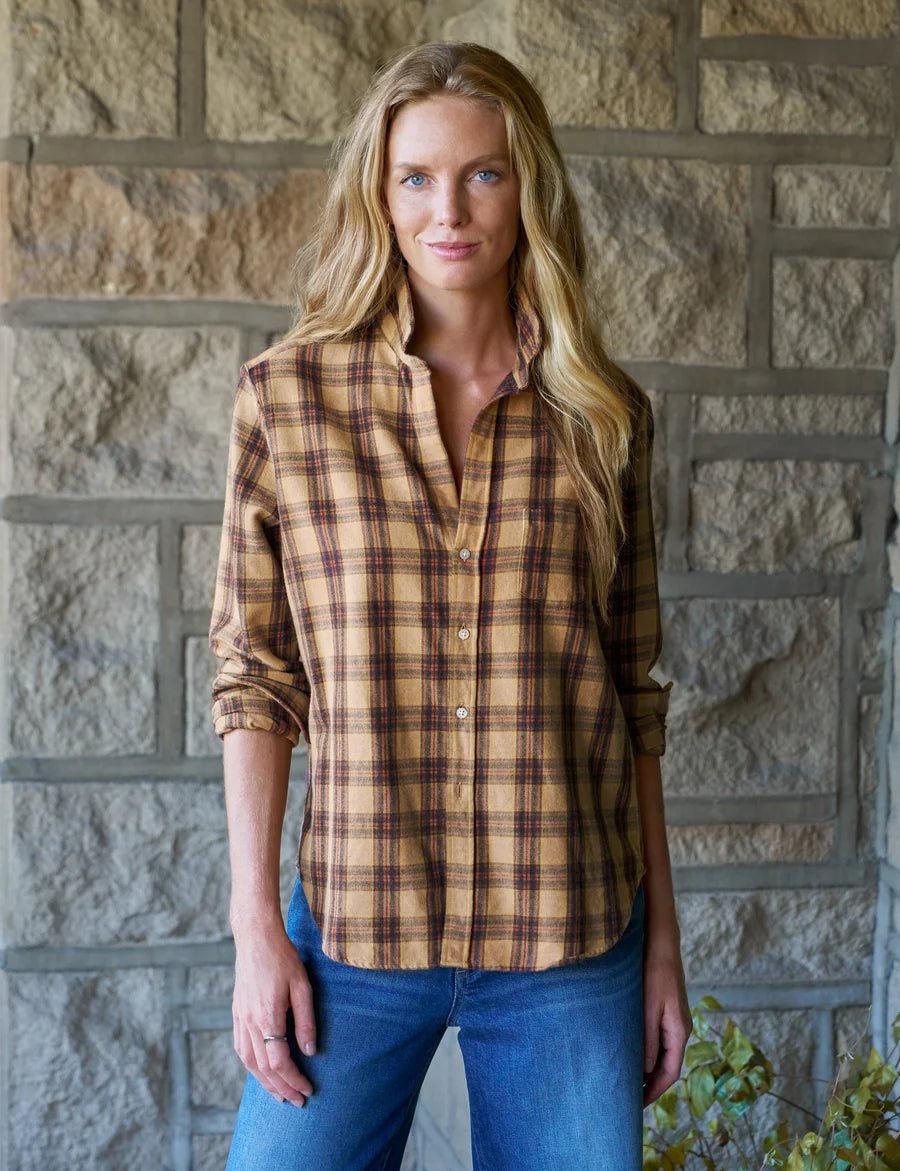 Frank & Eileen - Eileen Gold Brown Black Plaid - Kalifornia Jean Bar