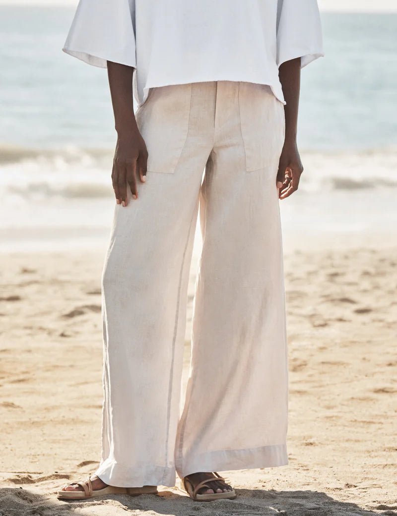 Frank & Eileen - Madeline Linen Pant in Sand - Kalifornia Jean Bar