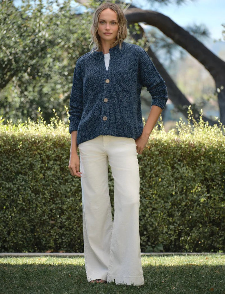 Frank & Eileen - Montecito Cardigan Blueberry - Kalifornia Jean Bar