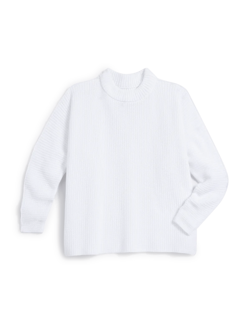 Frank & Eileen - Montecito Sweater in White - Kalifornia Jean Bar