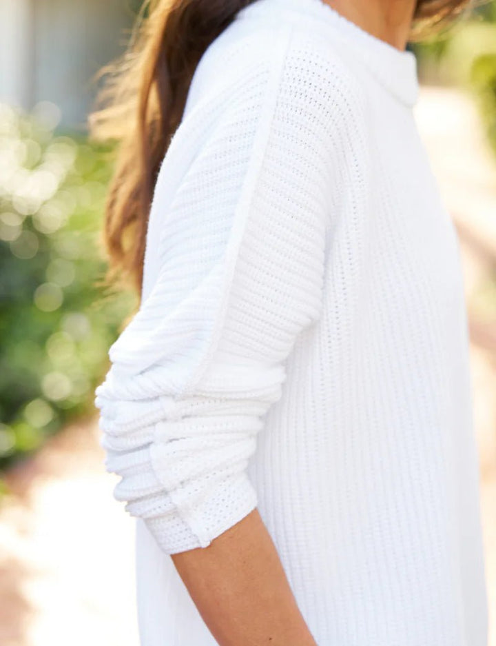 Frank & Eileen - Montecito Sweater in White - Kalifornia Jean Bar