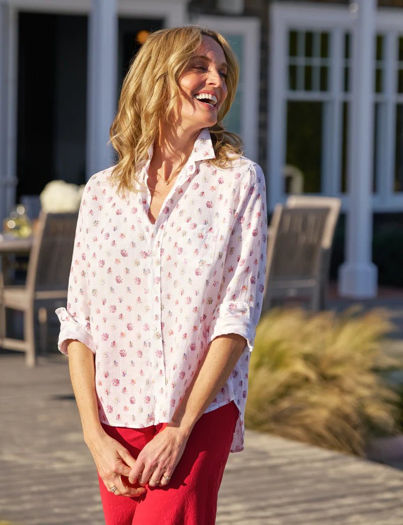 Frank & Eileen - Red/Blue Flower Eileen Relaxed Button - Up - Kalifornia Jean Bar