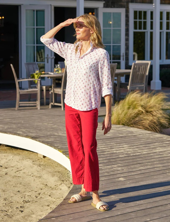 Frank & Eileen - Red/Blue Flower Eileen Relaxed Button - Up - Kalifornia Jean Bar