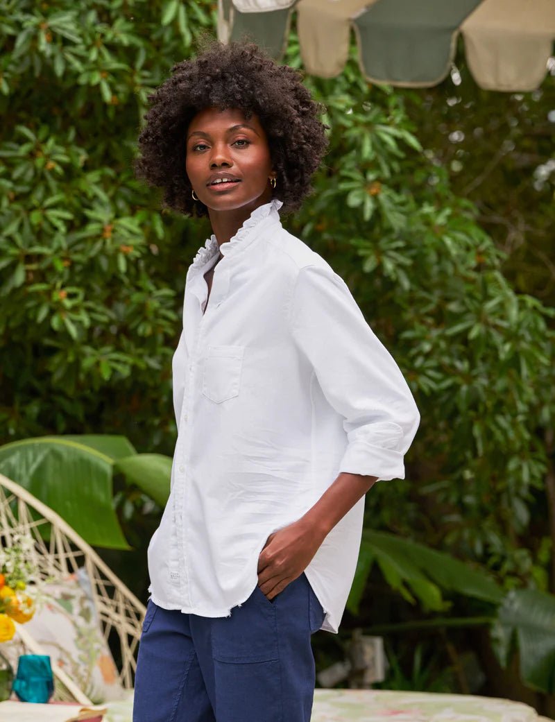 Frank & Eileen - Ruffle Eileen in White - Kalifornia Jean Bar