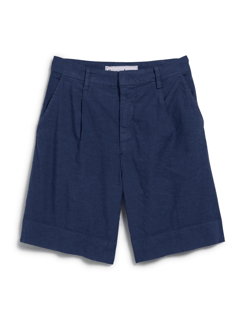 Frank & Eileen - Waterford Golfshort Summer Navy Linen - Kalifornia Jean Bar