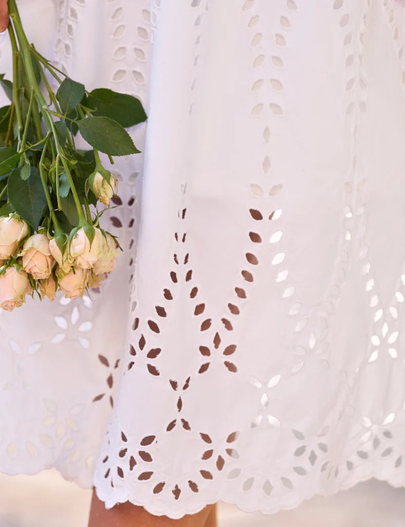 Frank & Eileen - White Grace Eyelet Dress - Kalifornia Jean Bar