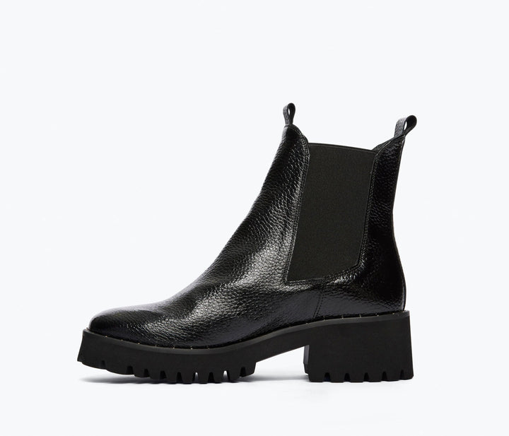Freda Salvador - Brooke Rain Resistant Boot Black Pebbled Leather - Kalifornia Jean Bar