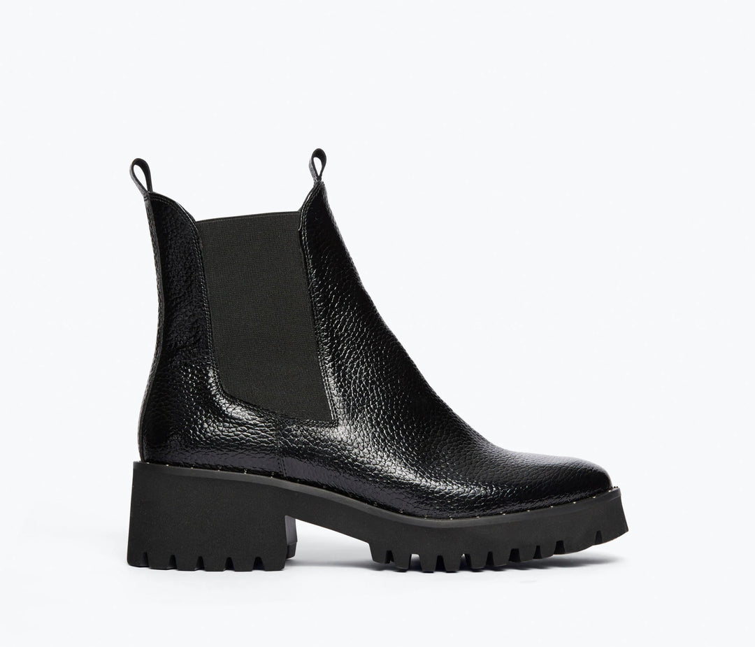 Freda Salvador - Brooke Rain Resistant Boot Black Pebbled Leather - Kalifornia Jean Bar