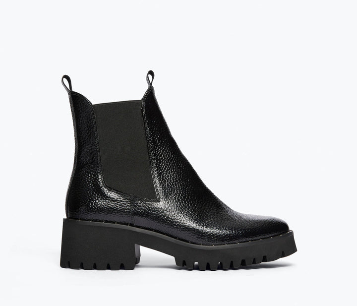Freda Salvador - Brooke Rain Resistant Boot Black Pebbled Leather - Kalifornia Jean Bar