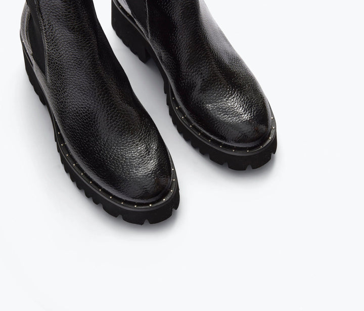 Freda Salvador - Brooke Rain Resistant Boot Black Pebbled Leather - Kalifornia Jean Bar