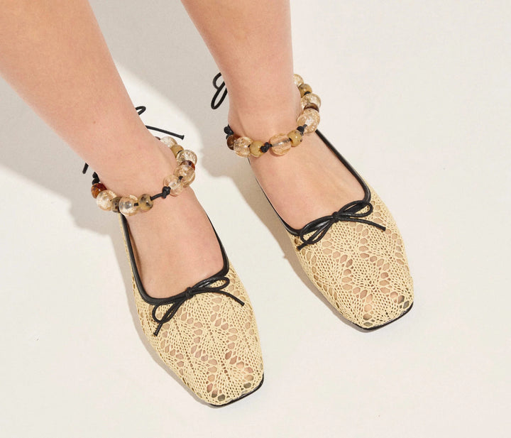 Freda Salvador - Lorna Murray Jada Flat Natural Diamond Raffia - Kalifornia Jean Bar