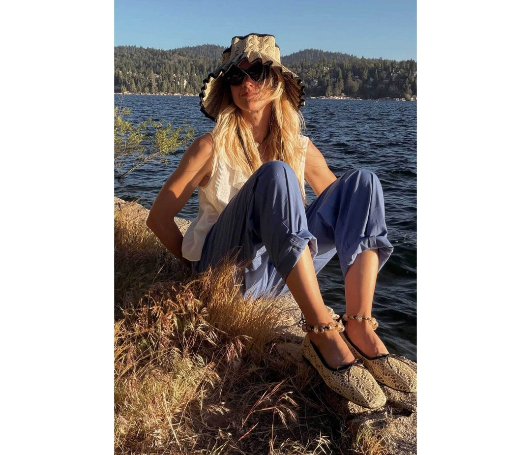 Freda Salvador - Lorna Murray Jada Flat Natural Diamond Raffia - Kalifornia Jean Bar