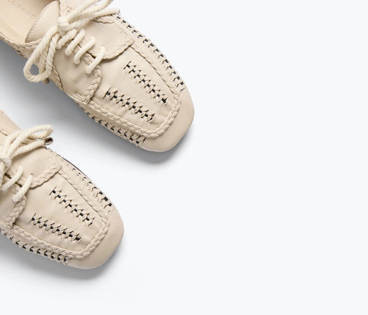 Freda Salvador - Mahira Vanilla Woven Calf Loafer - Kalifornia Jean Bar