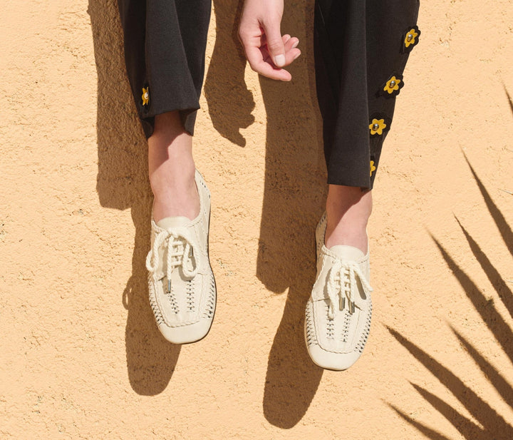 Freda Salvador - Mahira Vanilla Woven Calf Loafer - Kalifornia Jean Bar