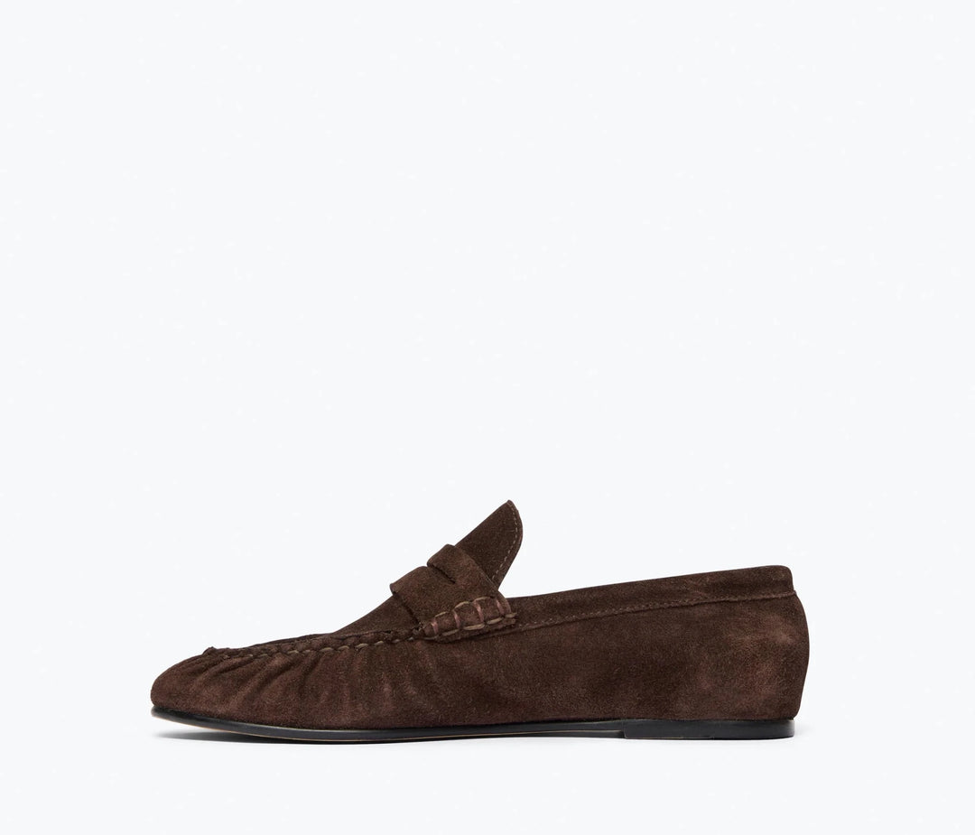 Freda Salvador - Sydnie Limited Edition Espresso Suede Penny Loafer - Kalifornia Jean Bar