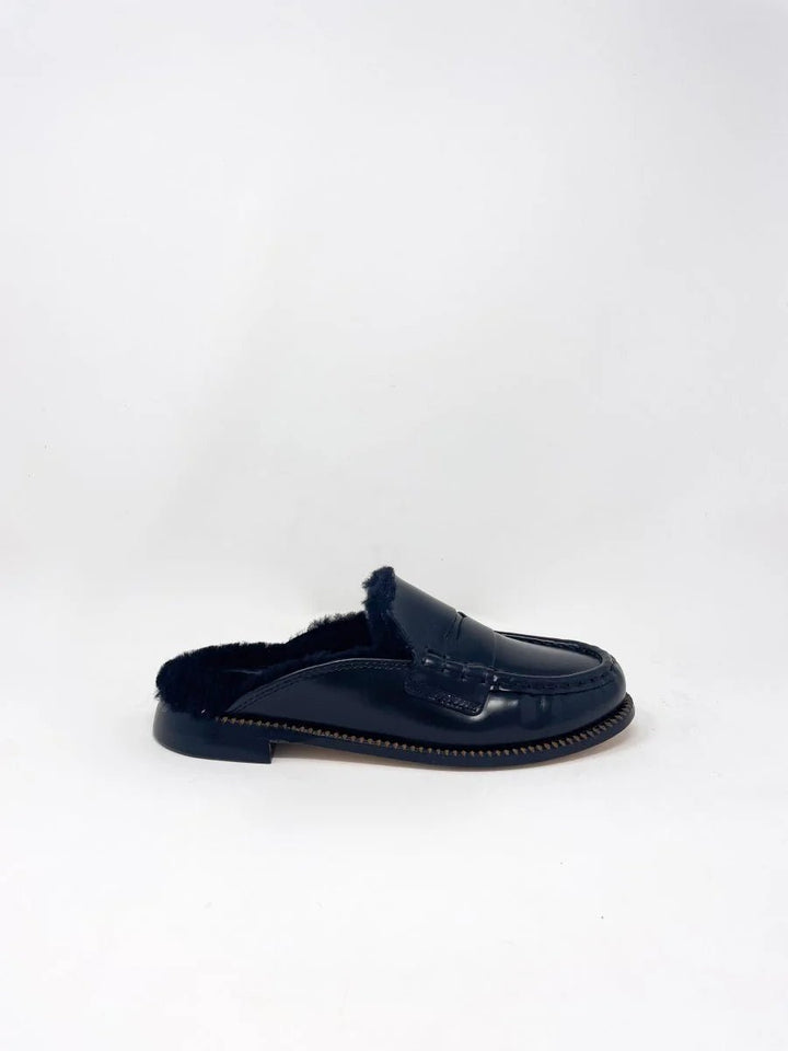 Freda Salvador - Temi Loafer Black Calf Shirling - Kalifornia Jean Bar