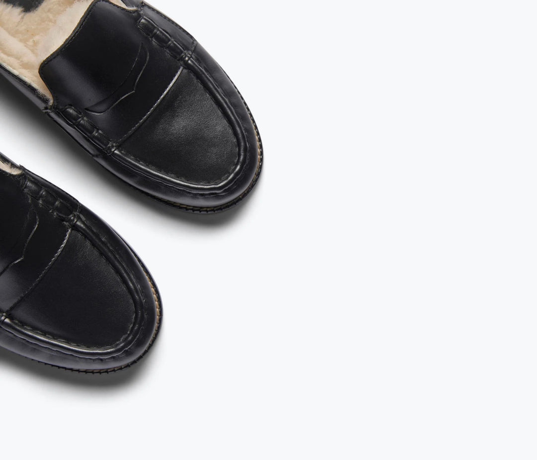 Freda Salvador - Temi Loafer Black Calf Shirling - Kalifornia Jean Bar