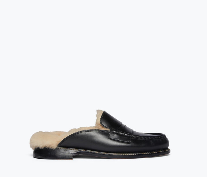 Freda Salvador - Temi Loafer Black Calf Shirling - Kalifornia Jean Bar