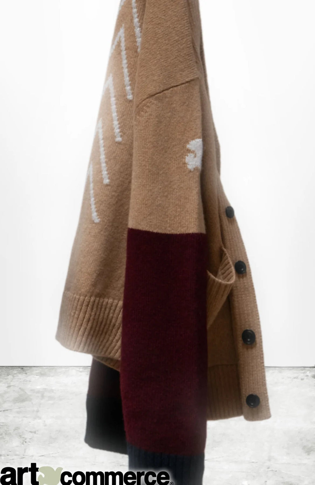 Freecity - Almond Arrows Cashmere Lux Cardigan - Kalifornia Jean Bar