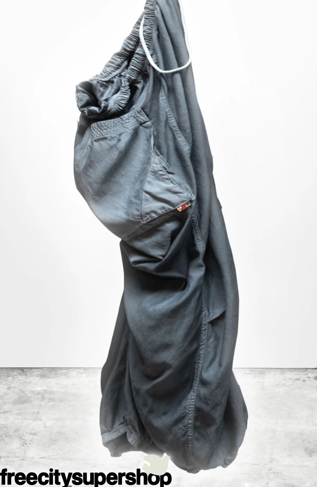 Freecity - Matte Satin Drawcord Biggy Pant Greyart - Kalifornia Jean Bar