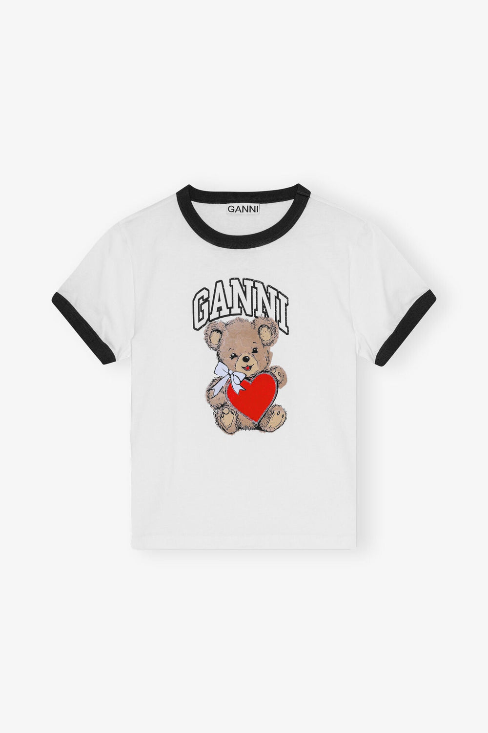 Ganni - Bear Basic Jersey Tee Bright White - Kalifornia Jean Bar