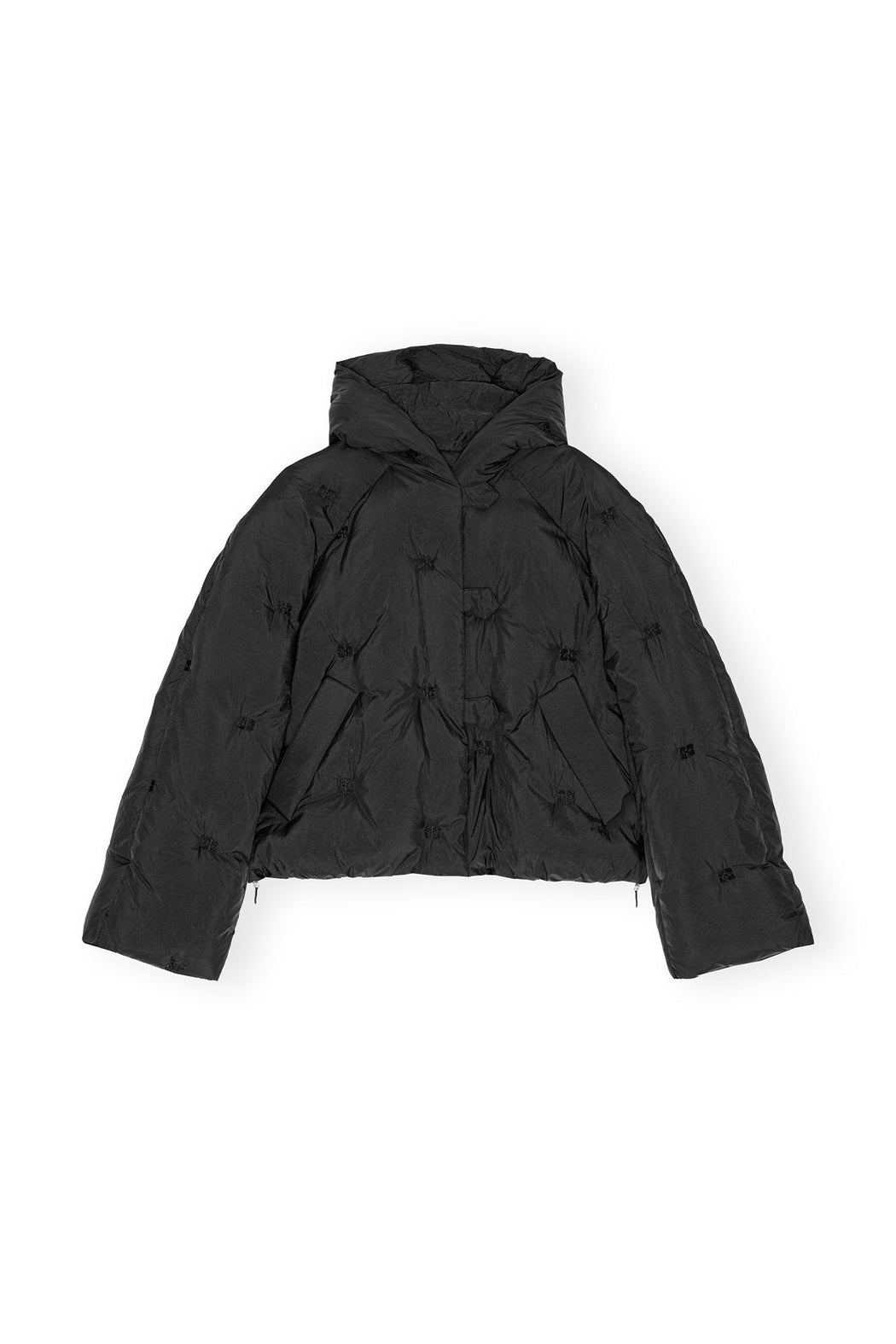 GANNI - Black Short Tech Puffer Jacket - Kalifornia Jean BarGANNI - Black Short Tech Puffer Jacket