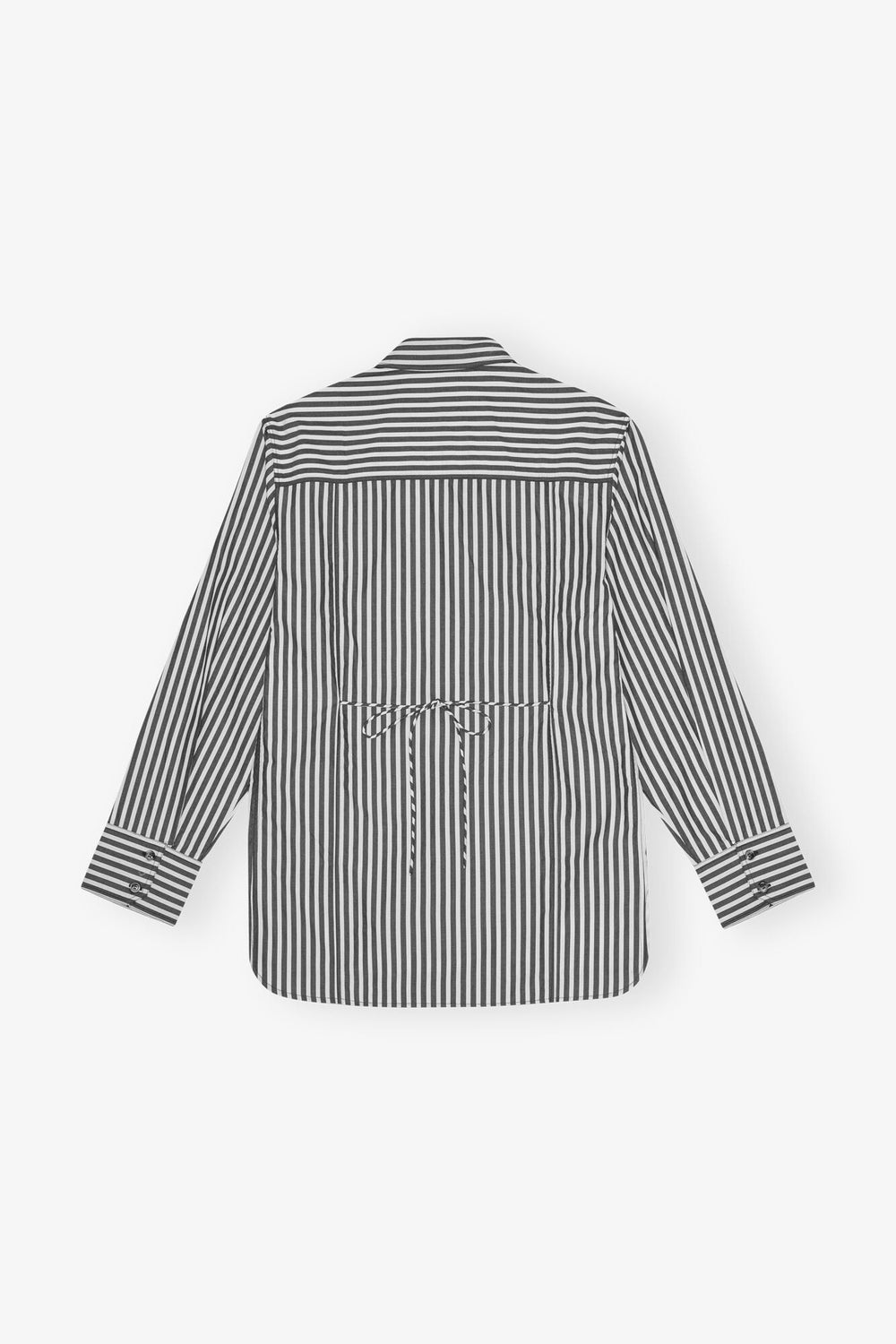 Ganni - Black Stripe Tie String Shirt - Kalifornia Jean Bar