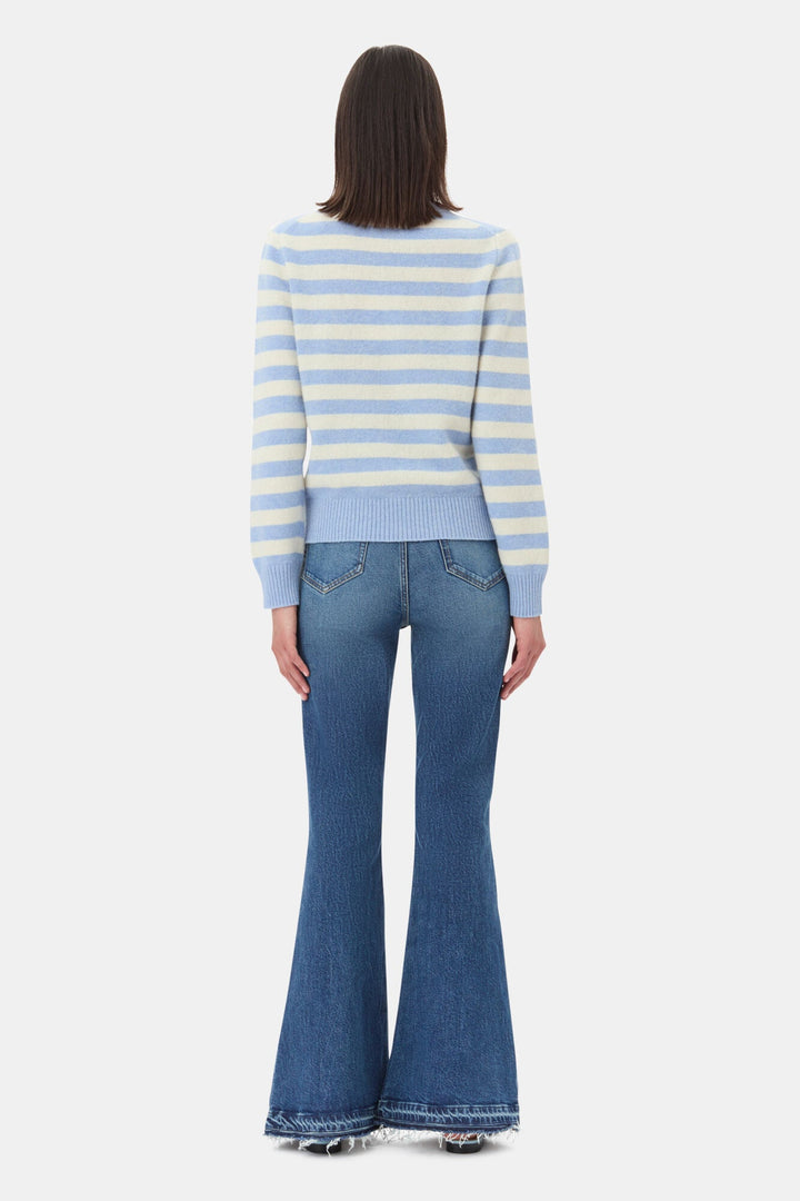 Ganni - Cats Striped Wool Crewneck - Kalifornia Jean Bar