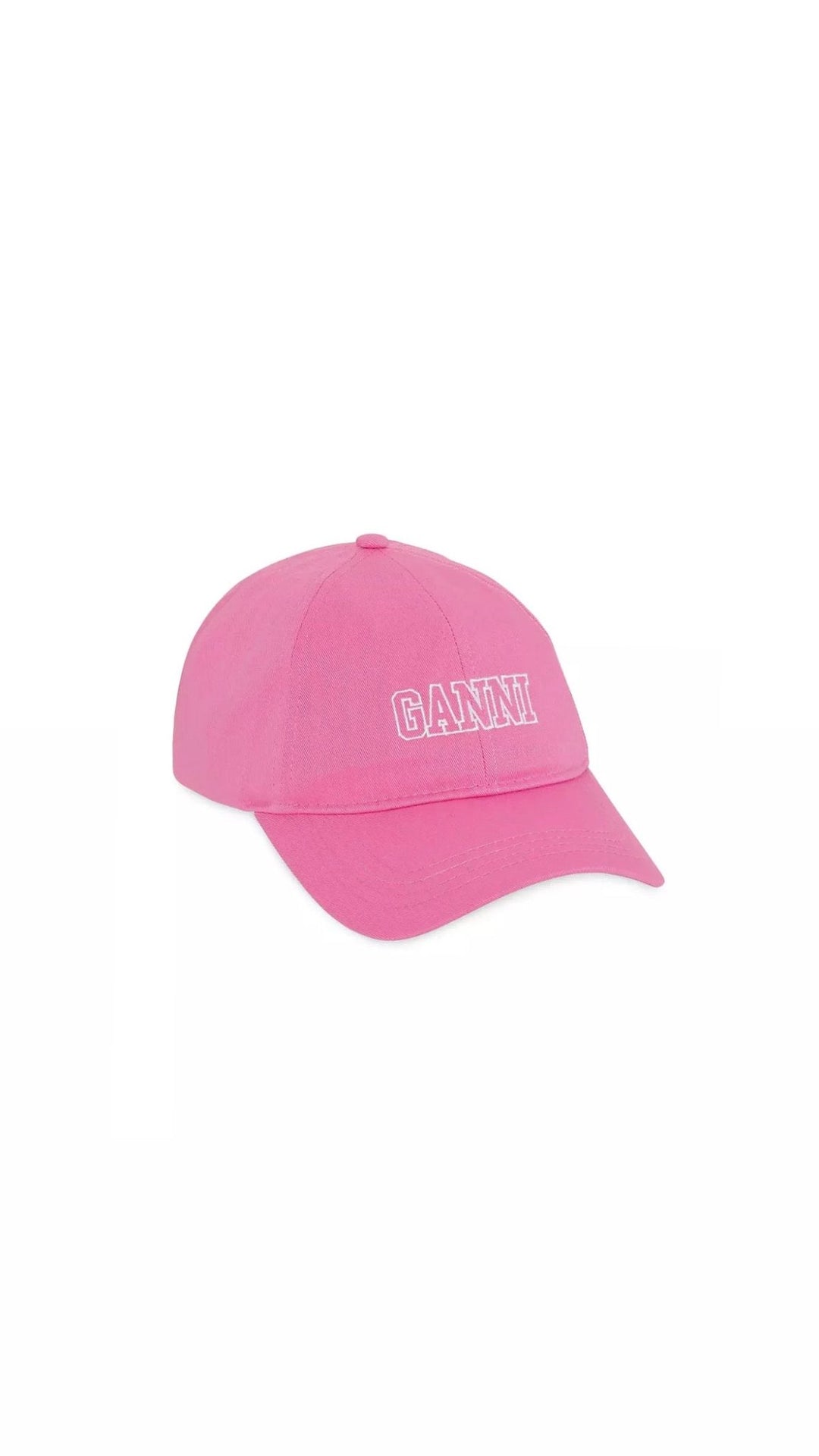 Ganni - Embroidered Cap in Shocking Pink - Kalifornia Jean Bar