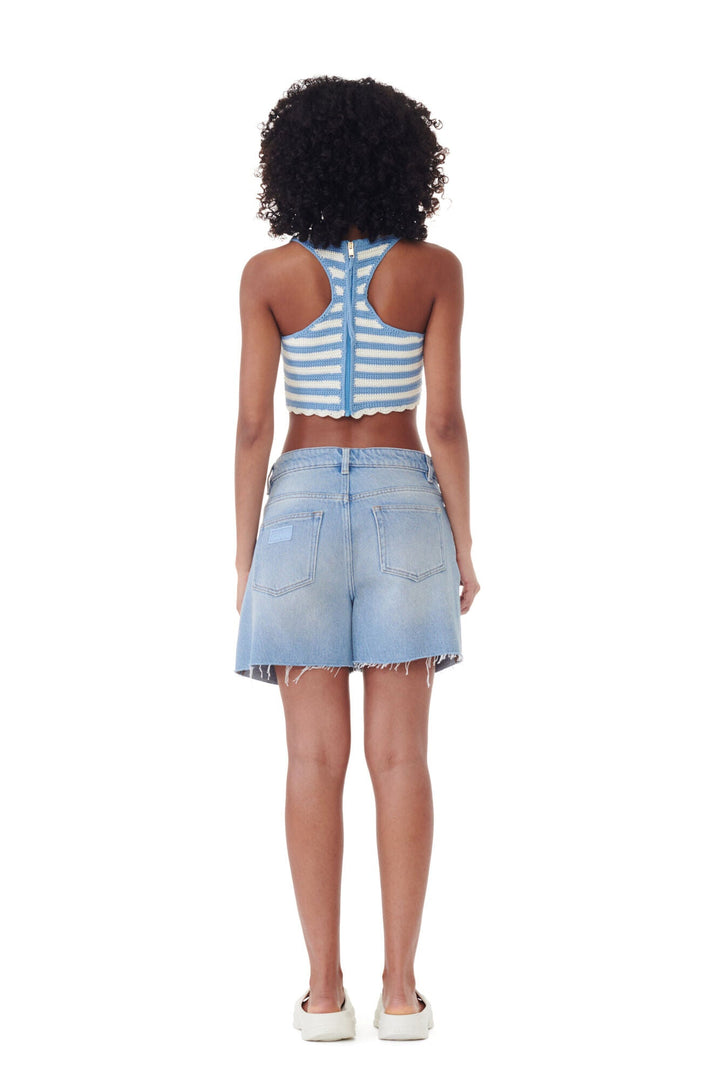 GANNI - Glacier Lake Crochet Racerback Top - Kalifornia Jean Bar