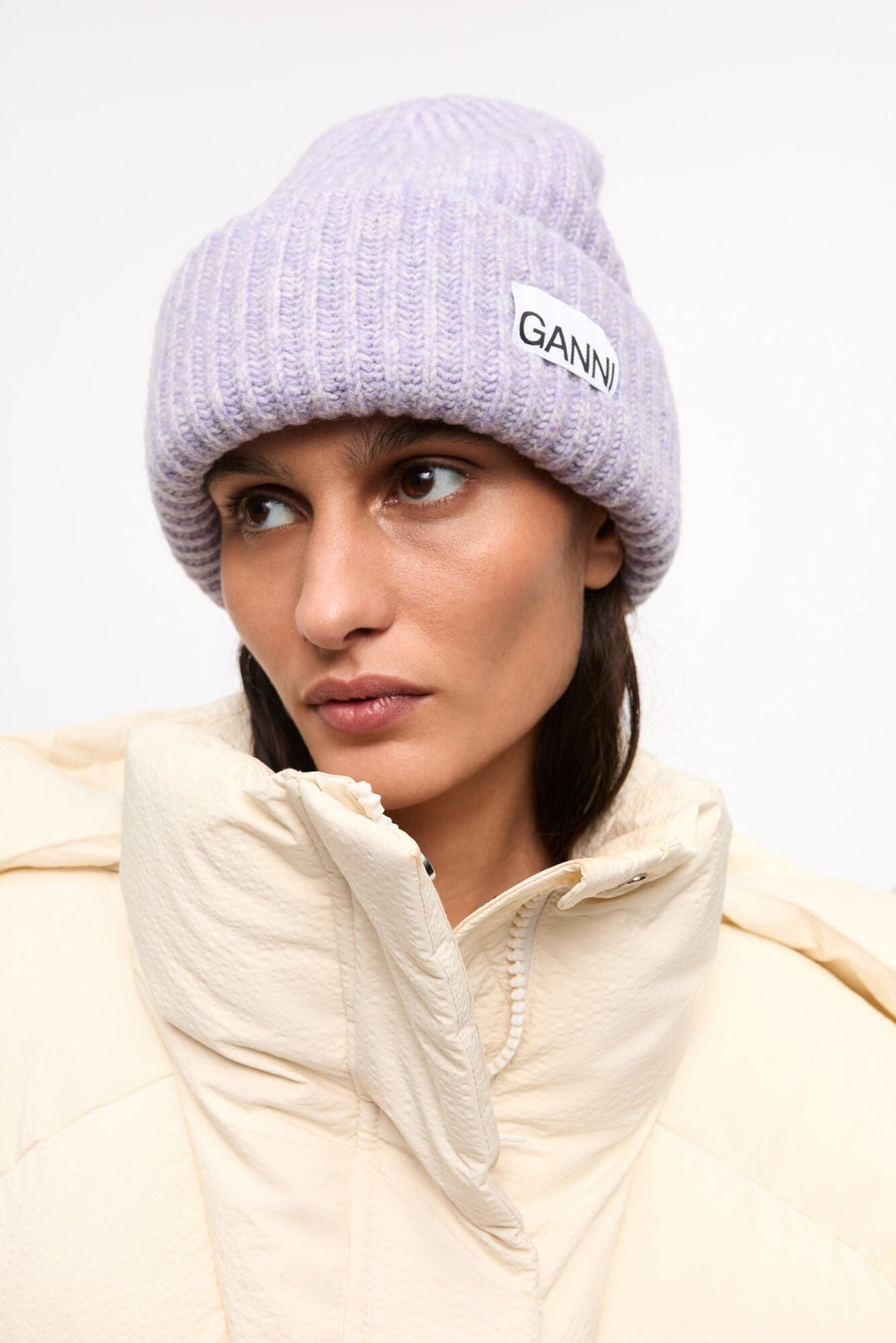 Ganni - Lavender Blue Rib Beanie - Kalifornia Jean Bar