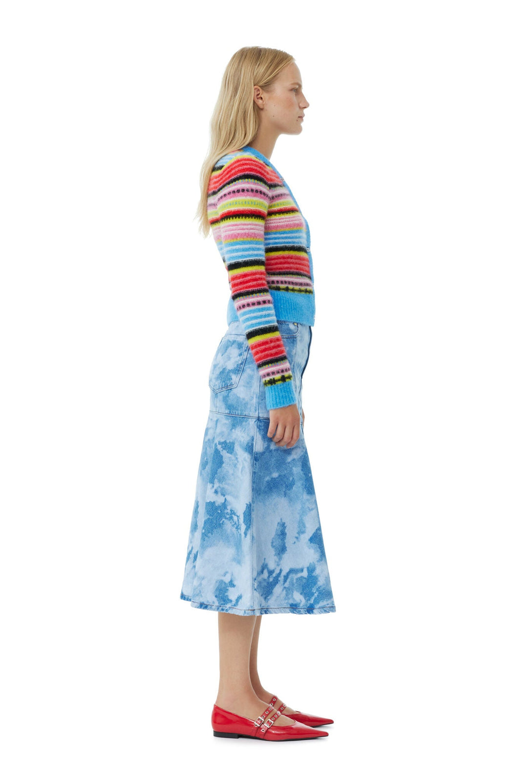 Ganni - Multicolor Soft Wool Stripe Cardigan - Kalifornia Jean BarGanni - Multicolor Soft Wool Stripe Cardigan