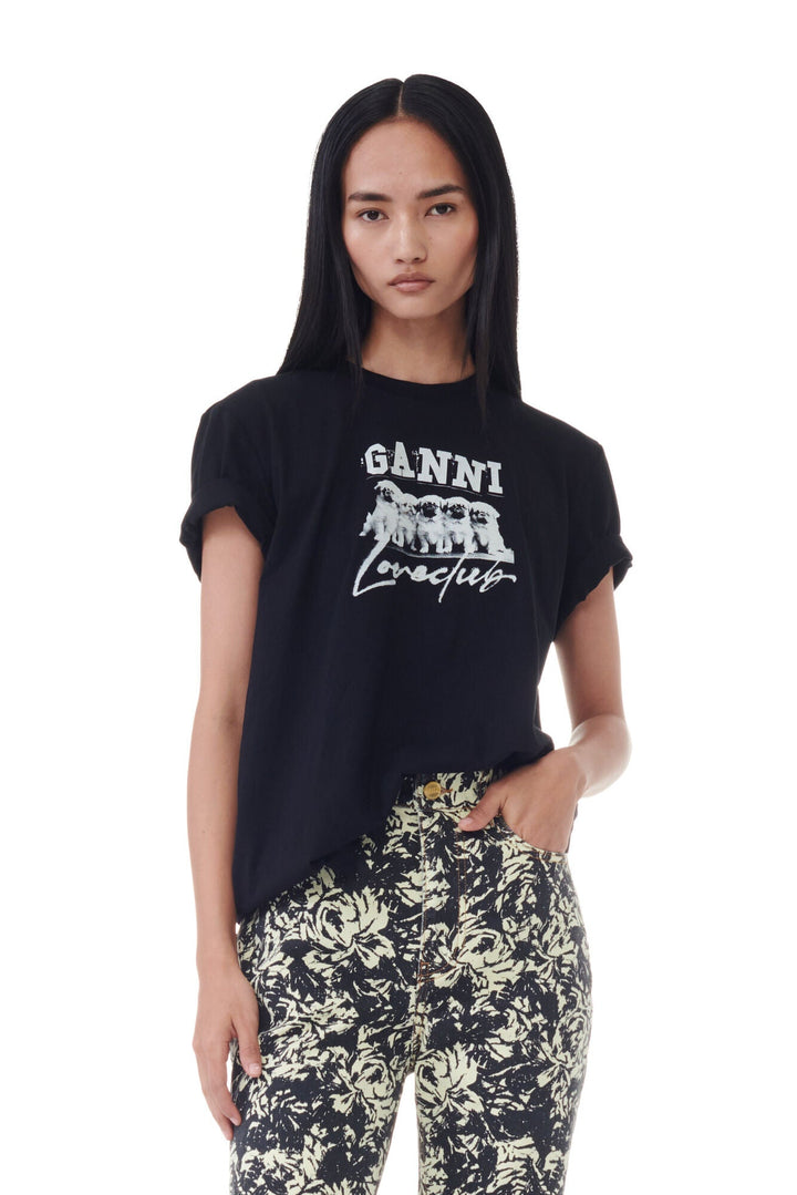 GANNI - Puppy Love Jersey Black - Kalifornia Jean Bar