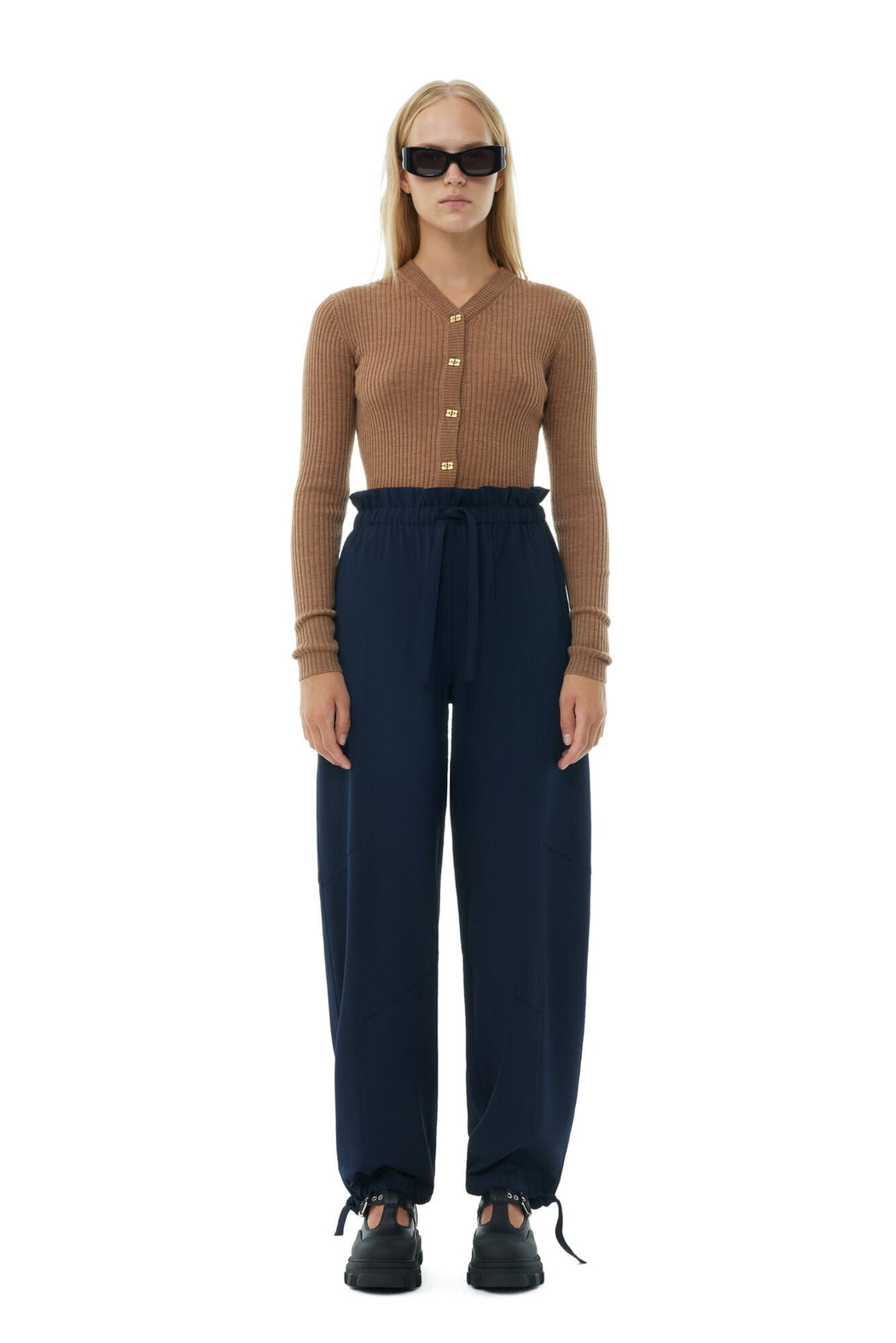 Ganni - Sky Captain Elasticated Waist Pants - Kalifornia Jean BarGanni - Sky Captain Elasticated Waist Pants