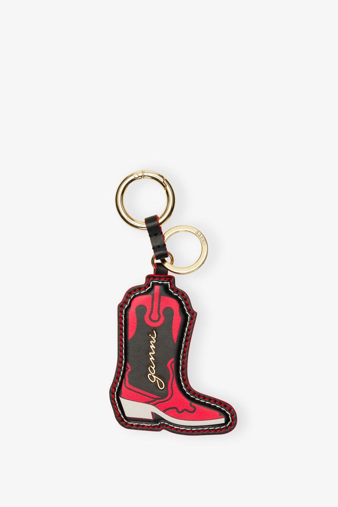 Ganni - Western Boot Keyring in Racing Red - Kalifornia Jean Bar