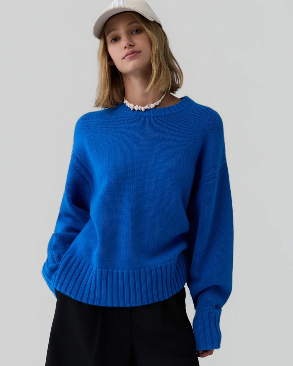 Guest in Residence - Cozy Crew Sweater Twilight - Kalifornia Jean Bar