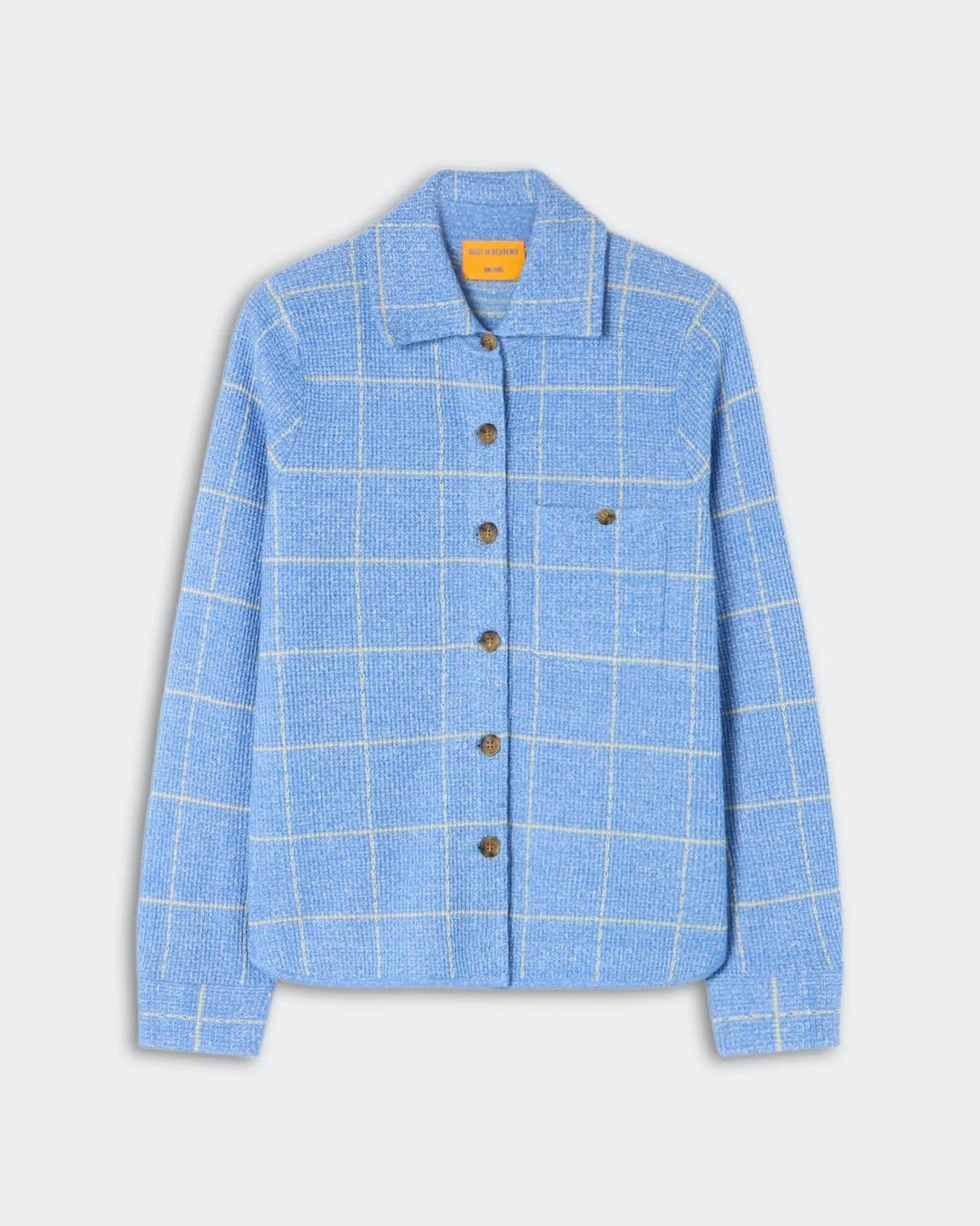 Guest in Residence - Dylan Plaid Shirt Delft Blue Butter - Kalifornia Jean Bar