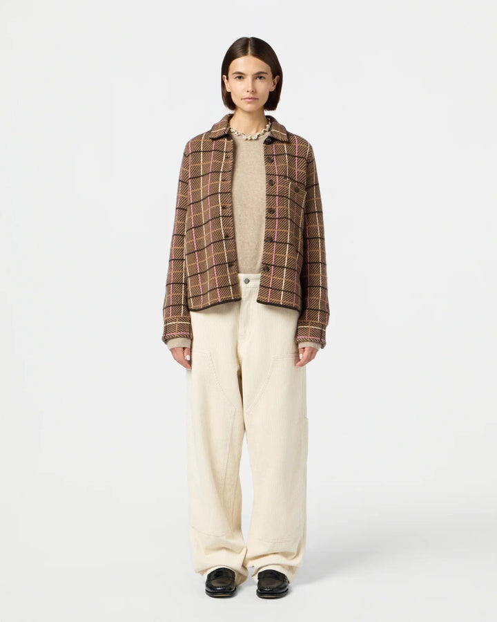 Guest in Residence - Dylan Plaid Shirt in Burnt Cocoa - Kalifornia Jean Bar